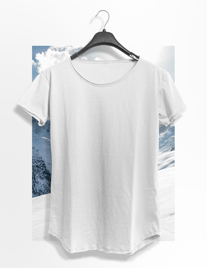 Long Fit Cuello Reventado Blanca