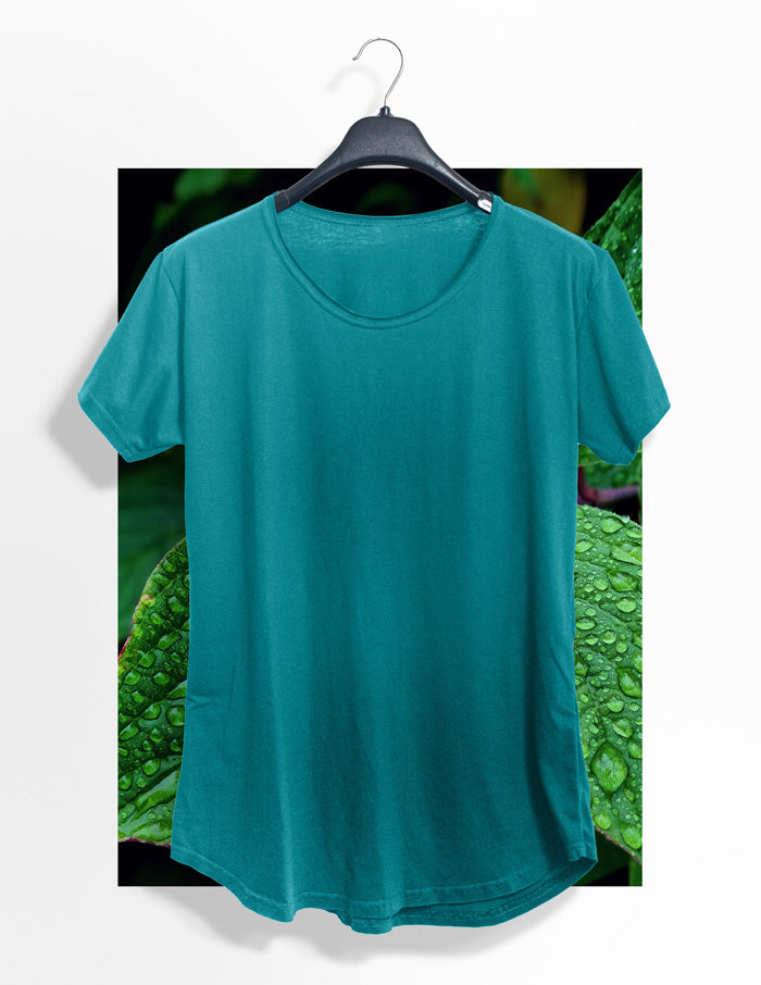 Long Fit Cuello Reventado Verde Menta