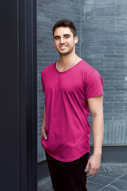 Long Fit Cuello Reventado Fucsia