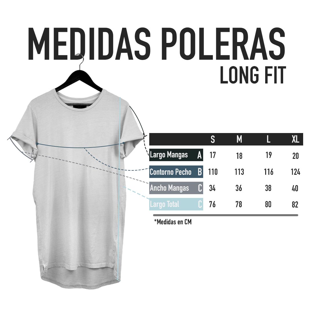 Long Fit Cuello Reventado Negro