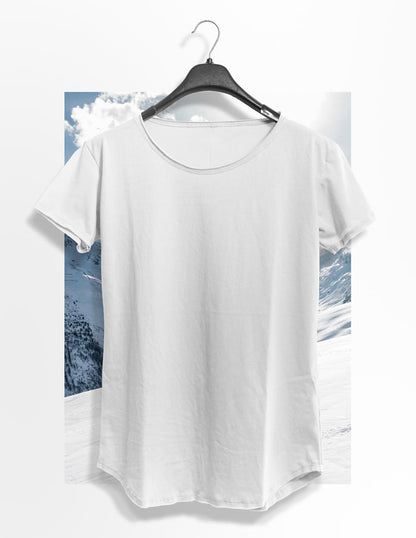 Long Fit Cuello Reventado Blanca