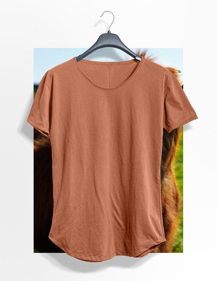 Long Fit Cuello Reventado Café