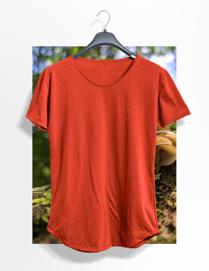 Long Fit Cuello Reventado Terracota
